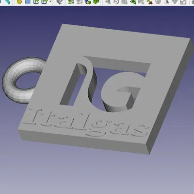 Móc khóa Italgas với thiết kế đơn giản