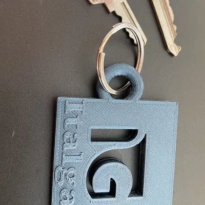 Móc khóa Italgas với thiết kế đơn giản