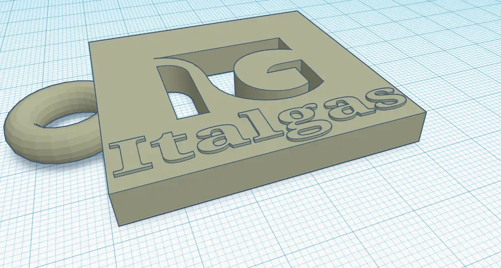 Móc khóa Italgas với thiết kế đơn giản - Image 4