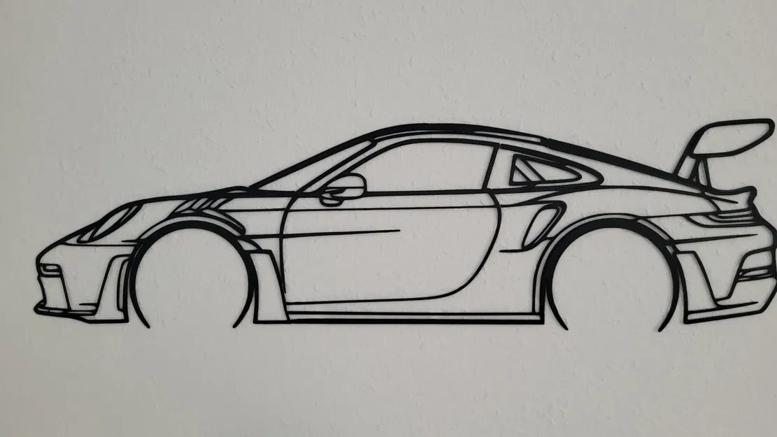 Nghệ thuật treo tường hình bóng Porsche 911 GT3 RS 992 - Image 1