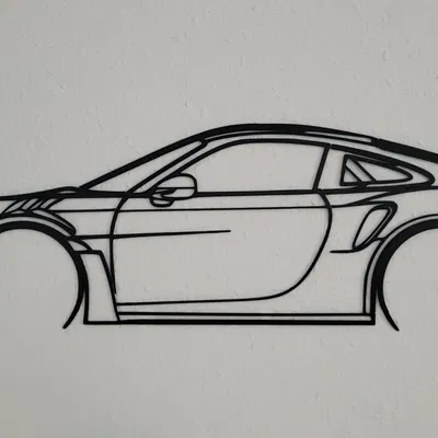 Nghệ thuật treo tường hình bóng Porsche 911 GT3 RS 992