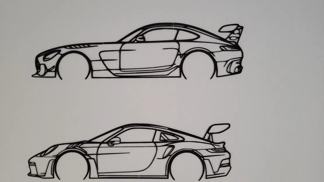 Hình bóng Mercedes AMG GT Black Series treo tường - Image 1