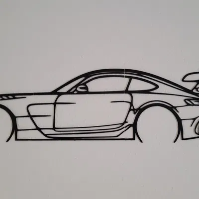 Hình bóng Mercedes AMG GT Black Series treo tường