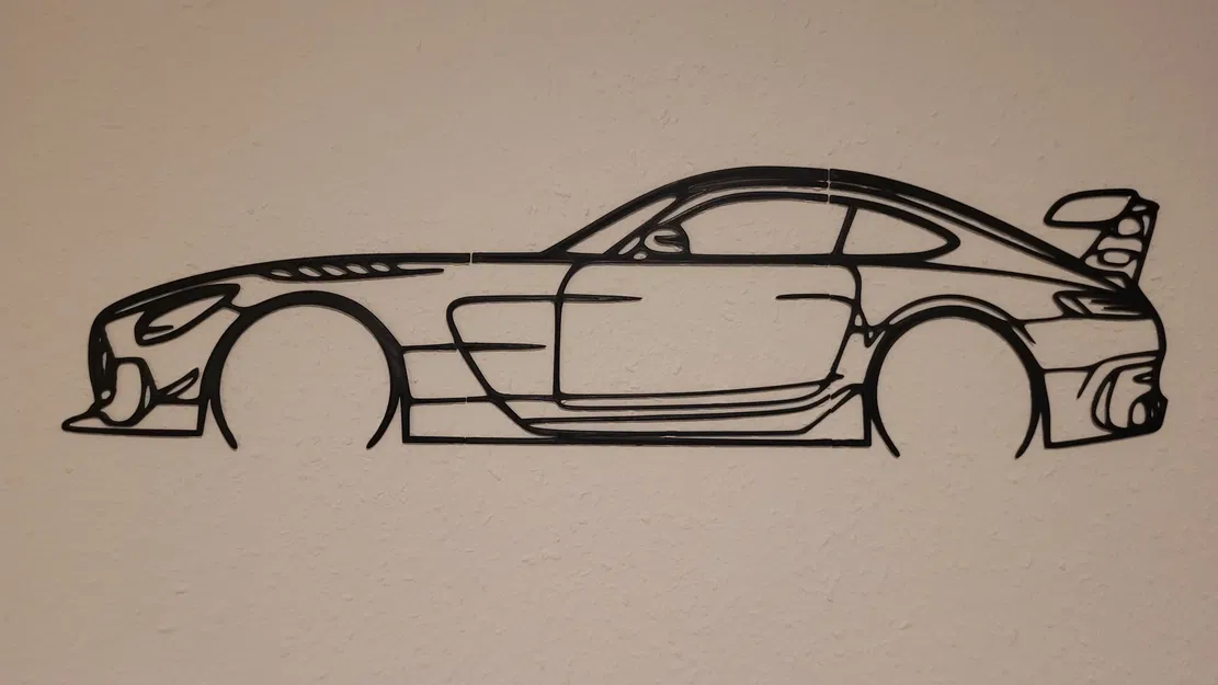Hình bóng Mercedes AMG GT Black Series treo tường - Image 5