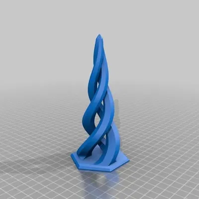 Điêu khắc xoắn ốc hình lục giác không cần hỗ trợ in 3D