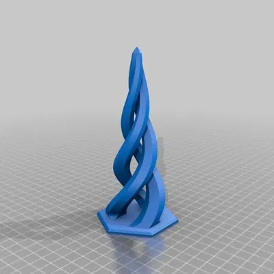 Điêu khắc xoắn ốc hình lục giác không cần hỗ trợ in 3D