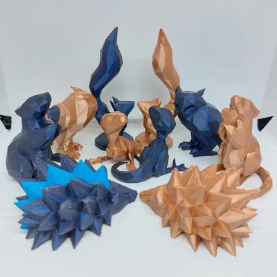 Cú Mèo Hùng Vĩ - Mô Hình Low Poly Dễ In 3D