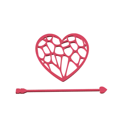 Nẹp tóc trái tim Voronoi cho ngày Valentine