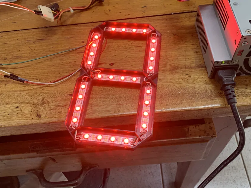 Mô hình số 7 đoạn với đèn LED bên trong - Image 1