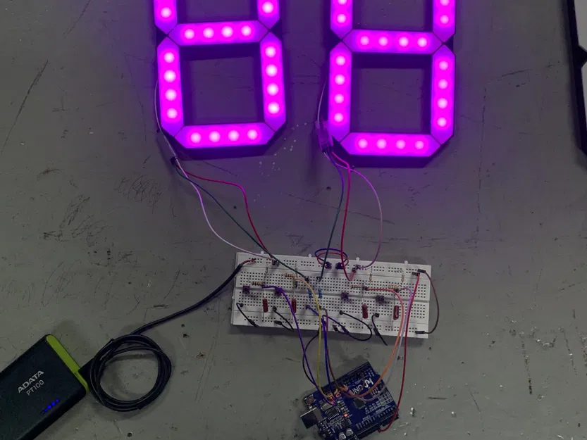 Mô hình số 7 đoạn với đèn LED bên trong - Image 2