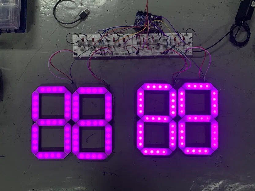 Mô hình số 7 đoạn với đèn LED bên trong - Image 3