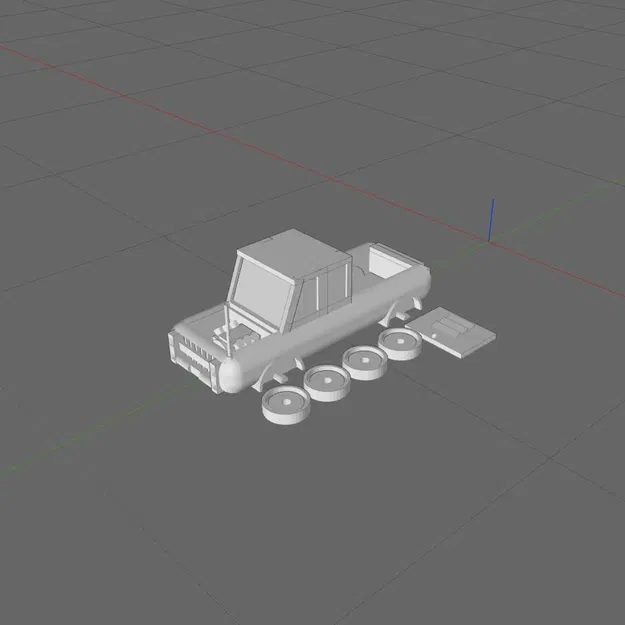 Mô hình xe tải đơn giản với chi tiết bánh xe chỉnh sửa - Image 1