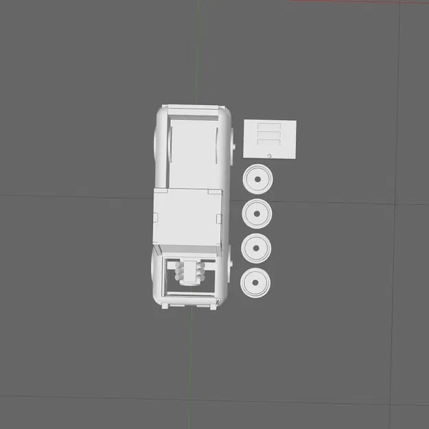 Mô hình xe tải đơn giản với chi tiết bánh xe chỉnh sửa - Image 2