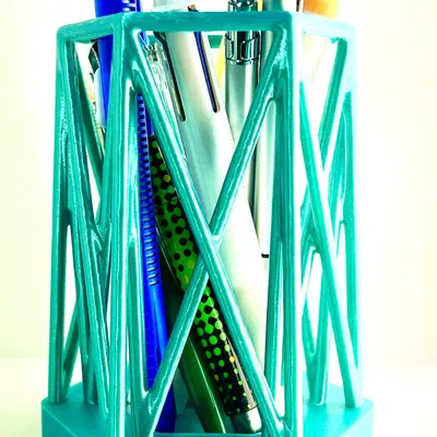 Cốc đựng bút chì/bút bi hình lục giác phong cách game