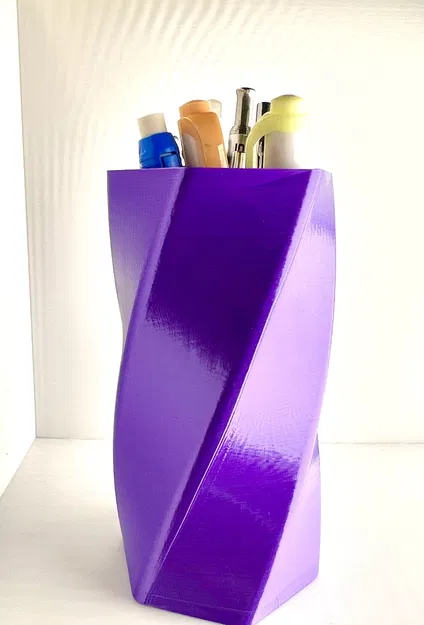 Cốc đựng bút chì/chìa khóa hình lục giác xoắn - Image 1