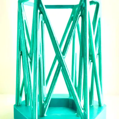 Cốc đựng bút chì/bút bi hình lục giác phong cách game