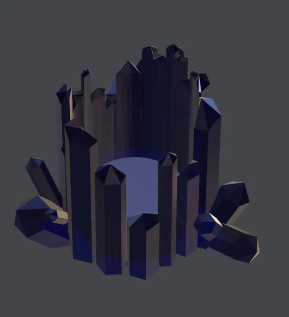 Cốc đựng bút/chì màu pha lê kiểu tinh thể - Image 1