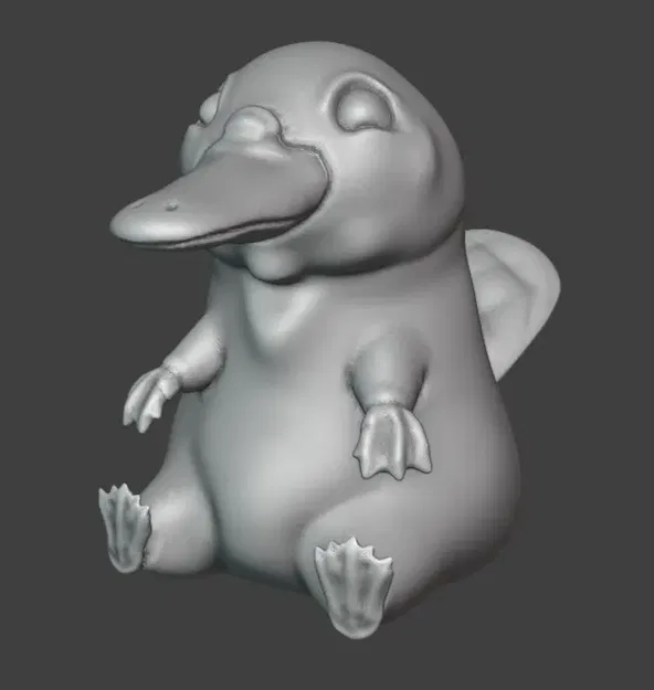 Nhân vật thú mập mạp Platypus trong Blender - Image 1