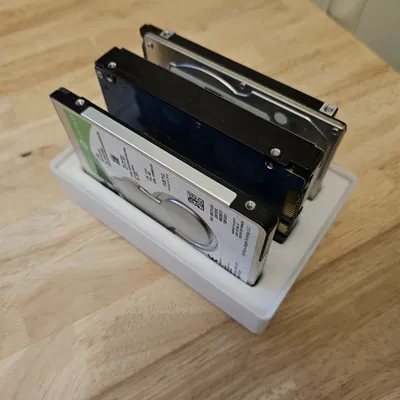 Khay lưu trữ HDD/SSD Gridfinity với 3 kích thước khe khác nhau