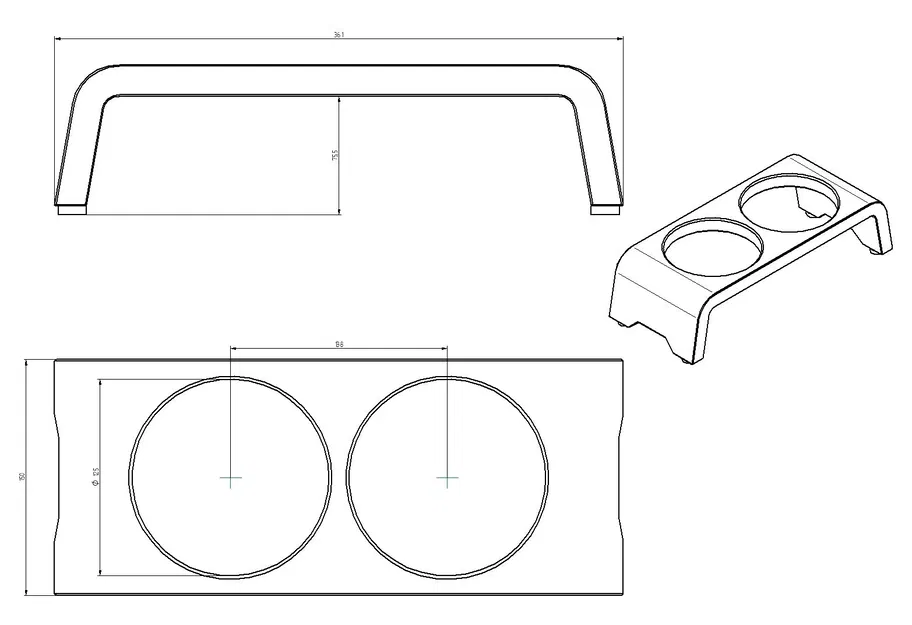 Giá đỡ bát ăn cho chó với chân TPU - Image 5