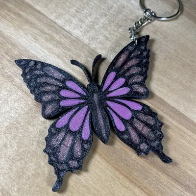 Móc chìa khóa hình bướm nhiều màu sắc