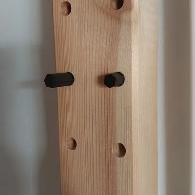 Cọc cho hệ thống IVAR của IKEA (OpenSCAD, tham số)