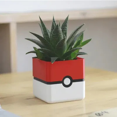 Chậu cây Pokeball phong cách tối giản