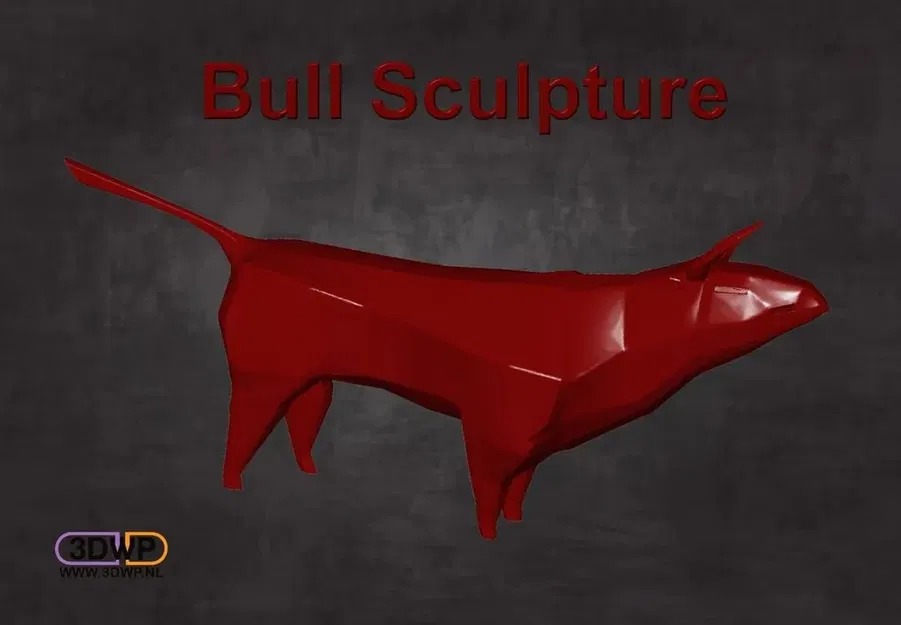 Tượng bò phong cách ấn tượng cho in 3D - Image 1