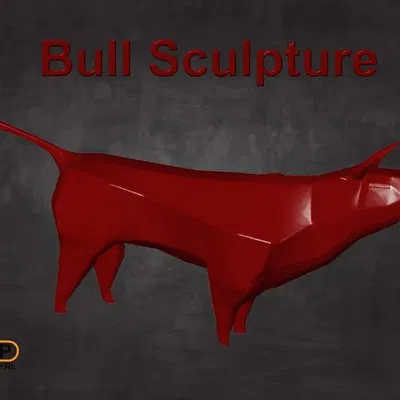 Tượng bò phong cách ấn tượng cho in 3D