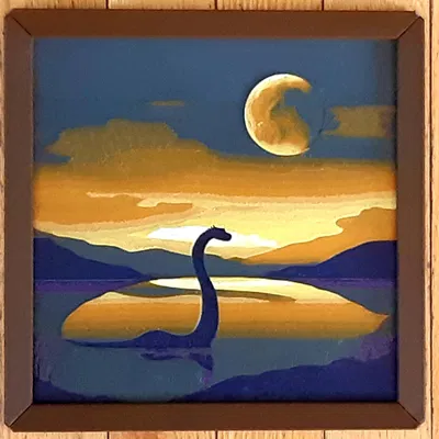 Quái vật hồ Loch Ness phong cách HueForge