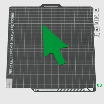 Con trỏ Windows phong cách Low Poly để in lớn