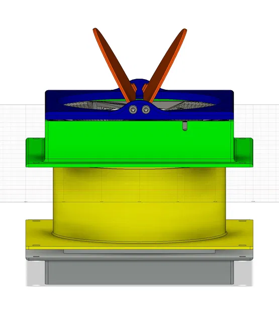 Quạt tản nhiệt 120mm cho vỏ Ikea Lack với nắp thông gió tự đ... - Image 1