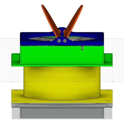 Quạt tản nhiệt 120mm cho vỏ Ikea Lack với nắp thông gió tự đ...