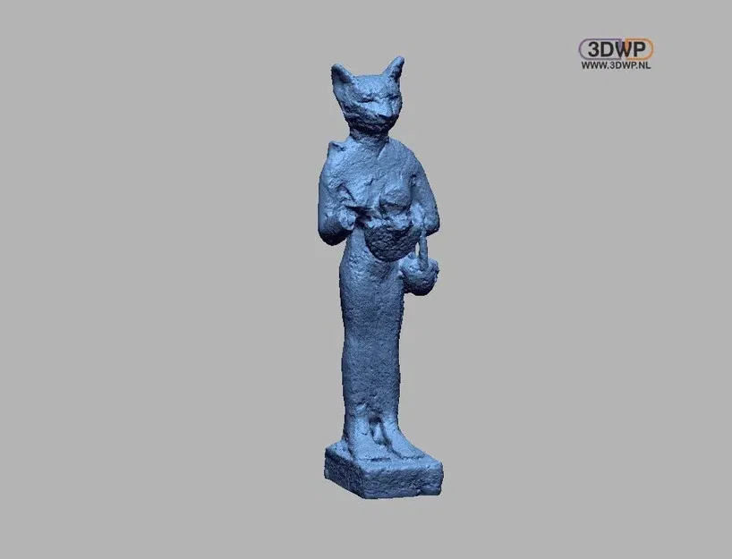 Tượng thần Bastet bằng đồng thời Ptolemaic - Image 1
