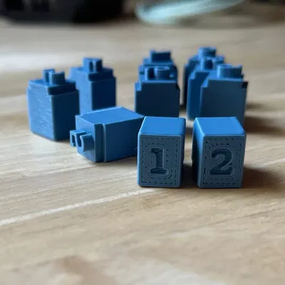 Con dấu số 1/4" cho đất sét và bề mặt mềm