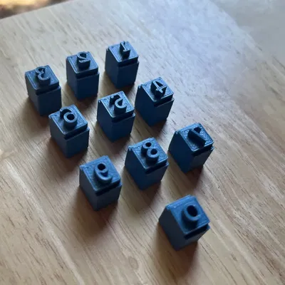 Con dấu số 1/4" cho đất sét và bề mặt mềm