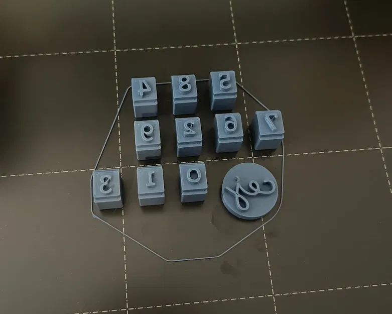 Con dấu số 1/4" cho đất sét và bề mặt mềm - Image 3