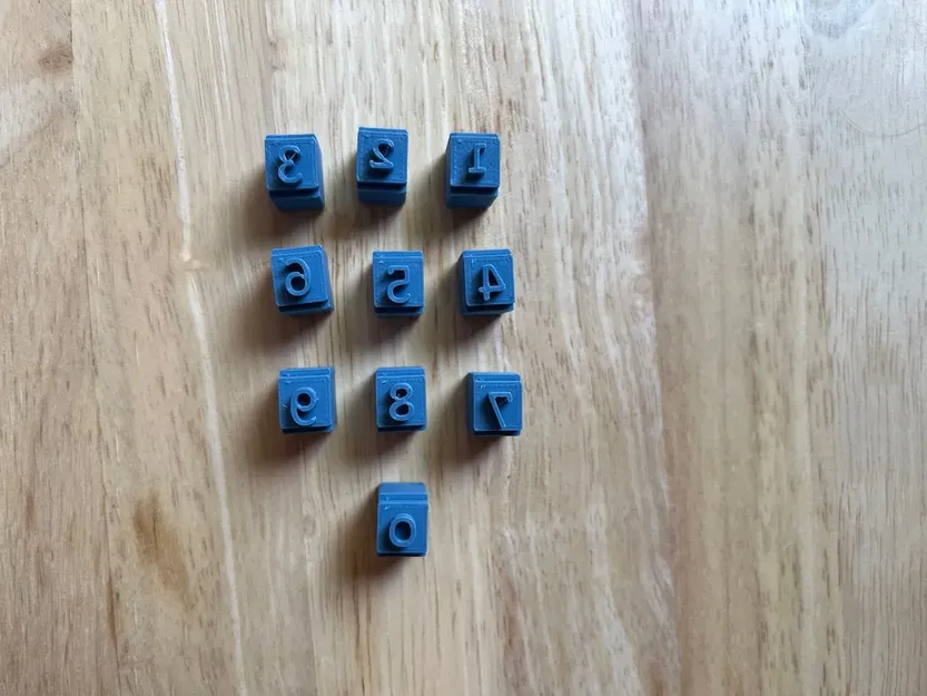 Con dấu số 1/4" cho đất sét và bề mặt mềm - Image 4