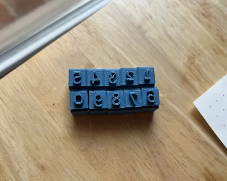 Con dấu số 1/4" cho đất sét và bề mặt mềm - Image 5