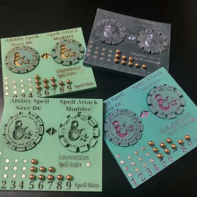 Trình theo dõi phép thuật từ tính cho DnD 5E