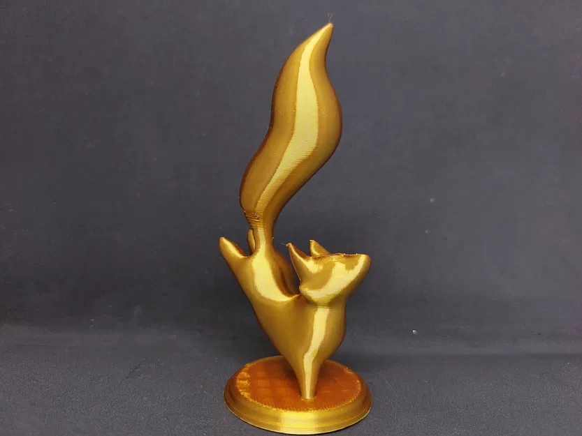 Tượng cáo nhảy đáng yêu không cần hỗ trợ để in 3D - Image 1