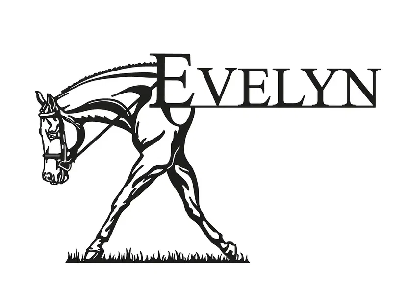 Ngựa Evelyn đi trên cỏ - Image 1