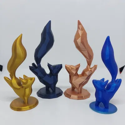 Cáo nhảy múa dễ thương - Mô hình Low Poly không cần hỗ trợ