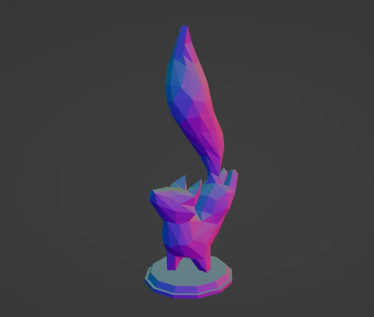 Cáo nhảy múa dễ thương - Mô hình Low Poly không cần hỗ trợ - Image 4