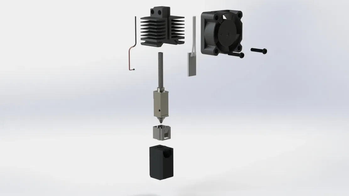 Lắp ráp Hotend hoàn chỉnh cho Bambu Lab X1C với vòi thép - Image 5