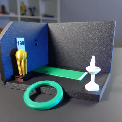 Mô hình diorama giải đấu phi tiêu cho nhân vật đồ chơi