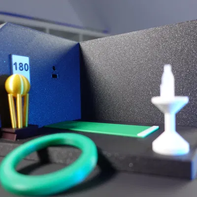 Mô hình diorama giải đấu phi tiêu cho nhân vật đồ chơi