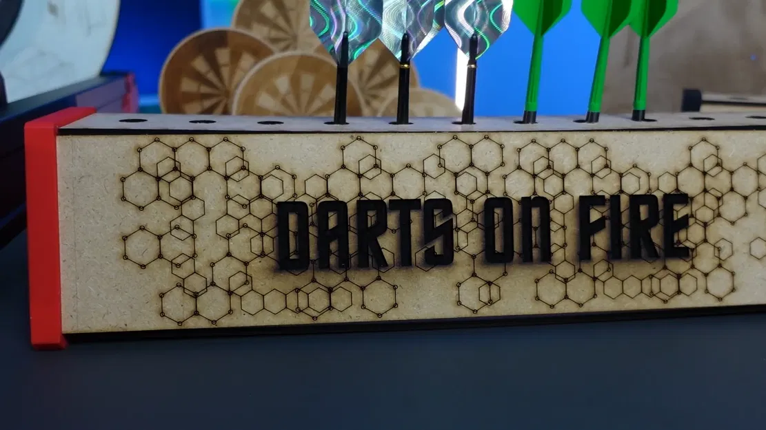 Giá đỡ phi tiêu cho 12 phi tiêu - kết hợp máy cắt laser và in 3D - Image 1