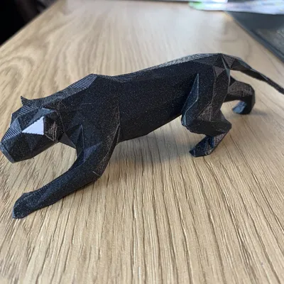 Panther thấp đa giác nghệ thuật thiết kế 3D