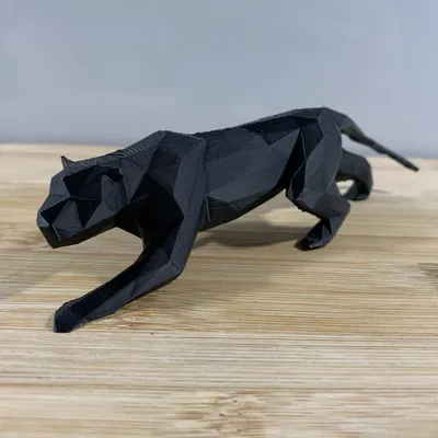 Panther thấp đa giác nghệ thuật thiết kế 3D